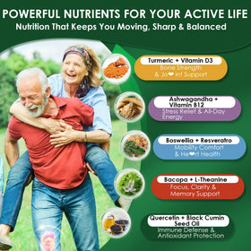 Gummies Moringa ELLAMENTZ 1000mg avec fruits en arrière-plan