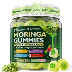 Gummies Moringa ELLAMENTZ 1000mg vue de face avec emballage