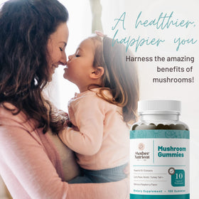 Gummies Mother Nutrient aux champignons sur une table
