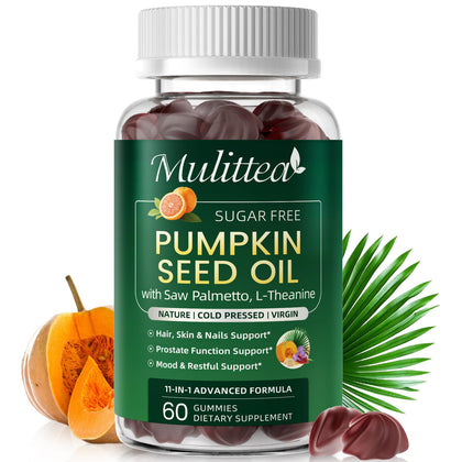 Gummies Mulittea à l'huile de pépin de citrouille et Saw Palmetto, vue avant