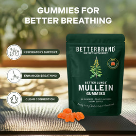 Gummies Mullein Betterbrand avec des poires fraîches