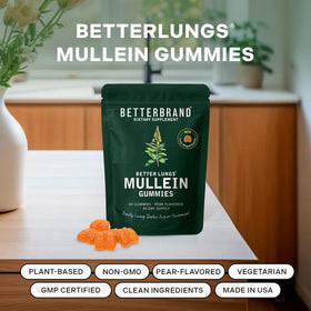 Gummies Mullein Betterbrand montrant la texture gélifiée