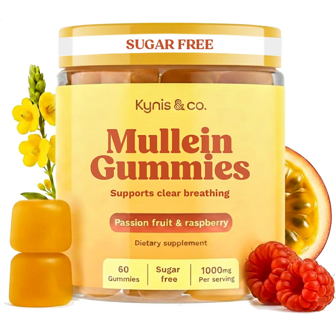 Gummies Mullein Kynis & co. en pot, 60 unités, goût passion framboise
