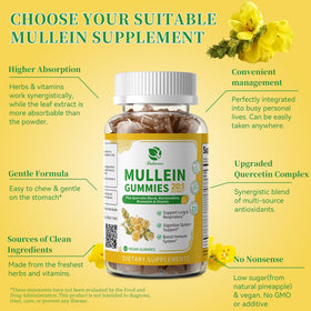 Gummies Mullein Lukaree avec ananas frais en arrière-plan