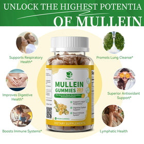 Gummies Mullein Lukaree avec une cuillère