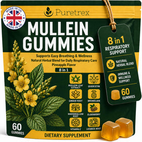 Gummies Mullein PURETREX 60 pièces saveur ananas, vue de face