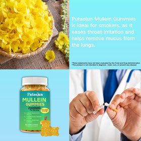 Gummies Mullein Putaojun vue de dessus dans le pot
