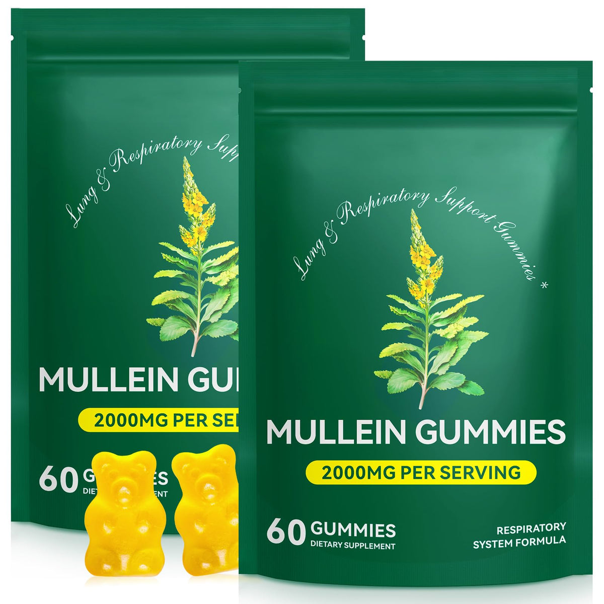 Gummies Mullein Ruduwu 2000mg en boîte vue de face