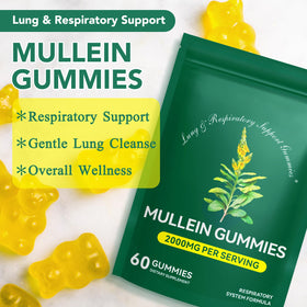 Gummies Mullein Ruduwu en gros plan avec étiquette