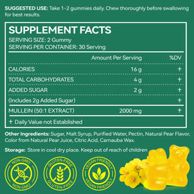 Gummies Mullein Ruduwu montrant la texture moelleuse