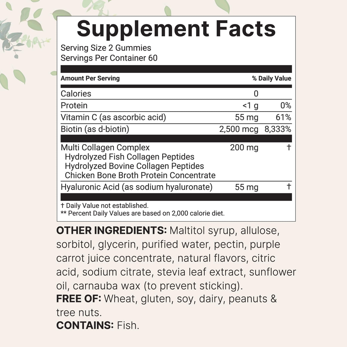 Gummies Multi Collagène Micro Ingredients avec fruits frais