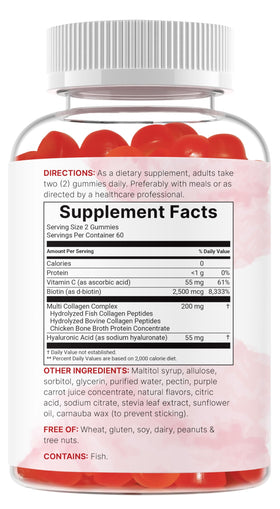 Gummies Multi Collagène Micro Ingredients en présentation sur une table
