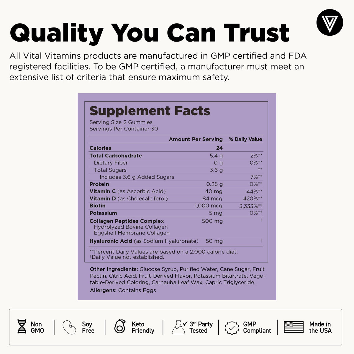 Gummies Multi Collagène Vital Vitamins en gros plan
