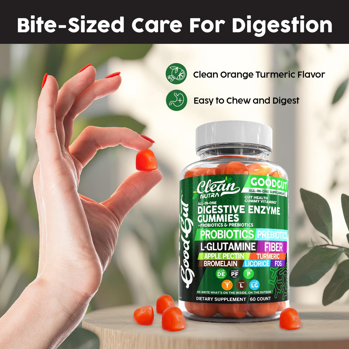 Gummies multi-enzymes Clean Nutraceuticals 422g avec d'autres compléments