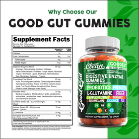 Gummies multi-enzymes Clean Nutraceuticals 422g en gros plan