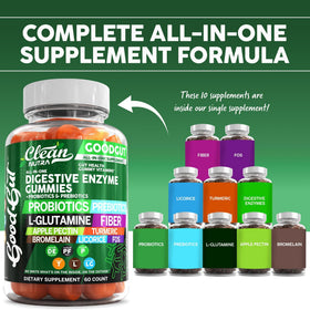 Gummies multi-enzymes Clean Nutraceuticals 422g vue arrière