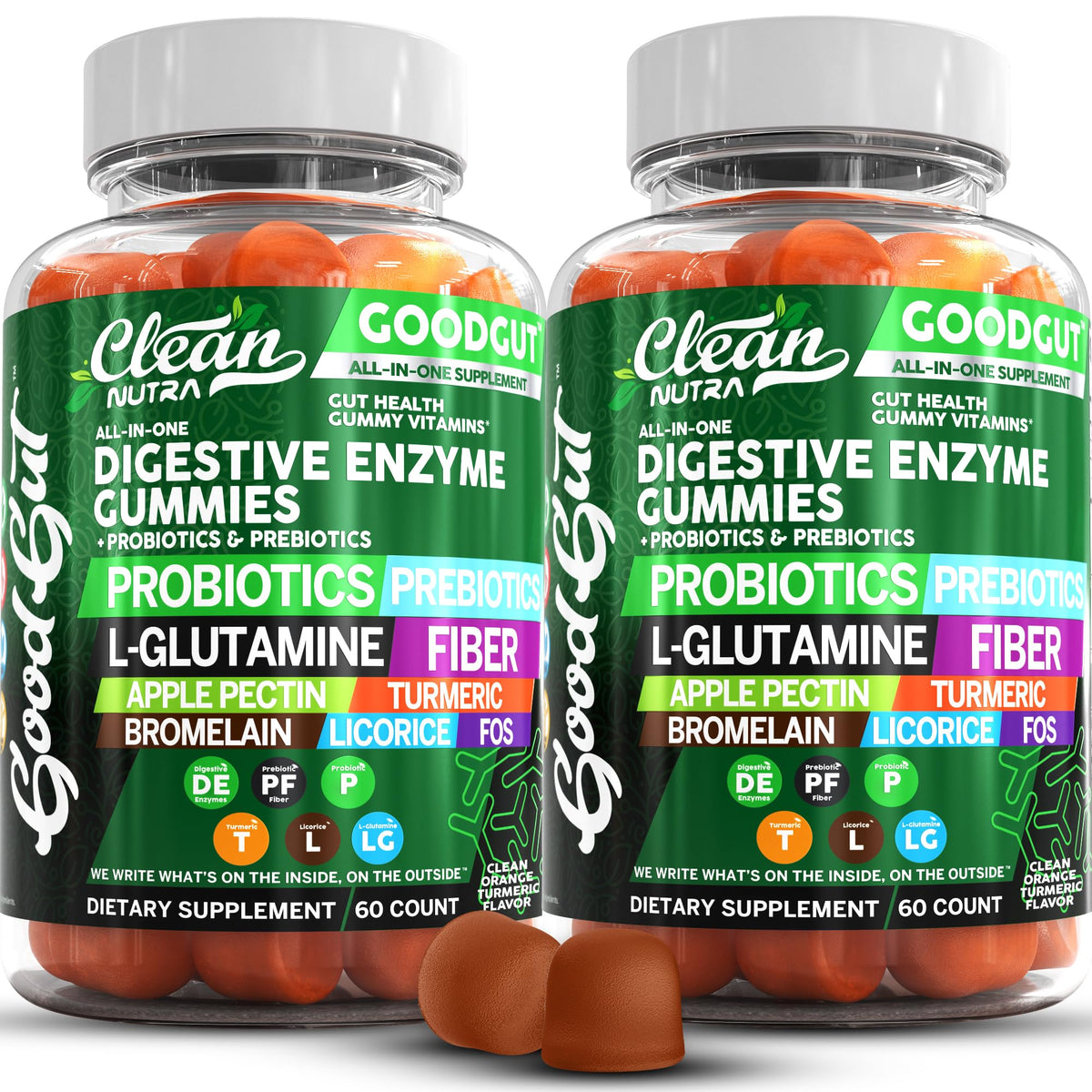 Gummies multi-enzymes Clean Nutraceuticals 422g vue de face
