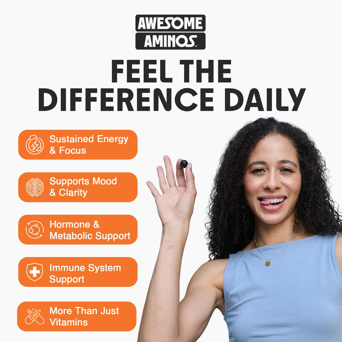 Gummies multivitamines Awesome Aminos en gros plan