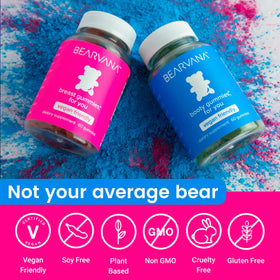 Gummies multivitaminés BEARVANA ingrédients clés sur l'emballage