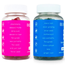 Gummies multivitaminés BEARVANA saveur baie sur un fond neutre