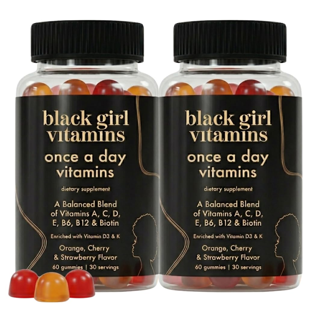 Gummies multivitamines Black Girl Vitamins 60 gummies au goût fraise