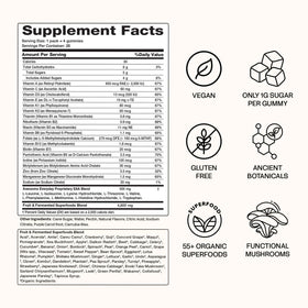 Gummies multivitamines enfants Awesome Aminos dans un bol