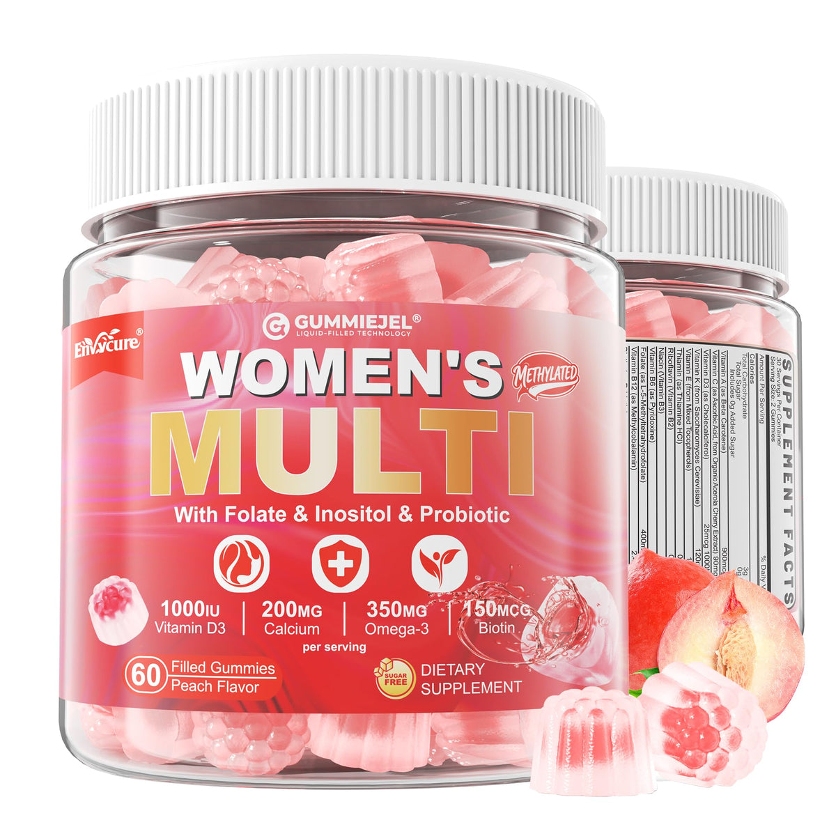 Gummies multivitamines EnvyCure pour femmes, vue de face
