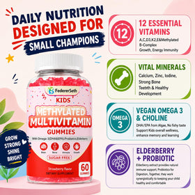 Gummies multivitamines FedererSeth, ingrédients visibles