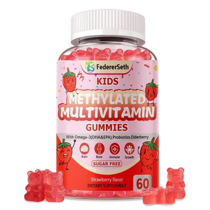 Gummies multivitamines FedererSeth pour enfants, 60 comprimés, packaging avant