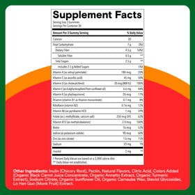 Gummies Multivitamines & Fibres SmartyPants avec ingrédients naturels