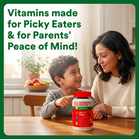 Gummies Multivitamines & Fibres SmartyPants sur une assiette