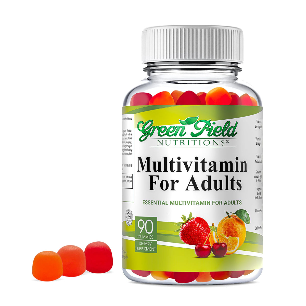 Gummies multivitamines halal GREEN FIELD NUTRITIONS pot de 90 pièces