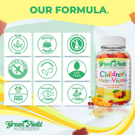 Gummies multivitamines halal pour enfants saveurs orange, fraise, cerise