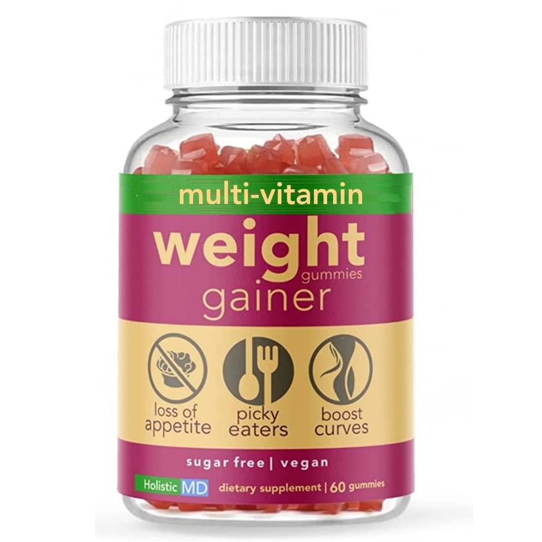 Gummies multivitamines Holistic MD 10 en 1 modèle avant