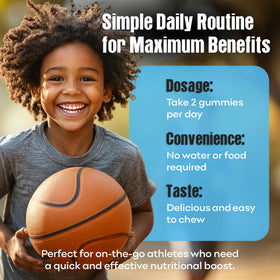 Gummies multivitamines IMPACT, étiquette avec ingrédients
