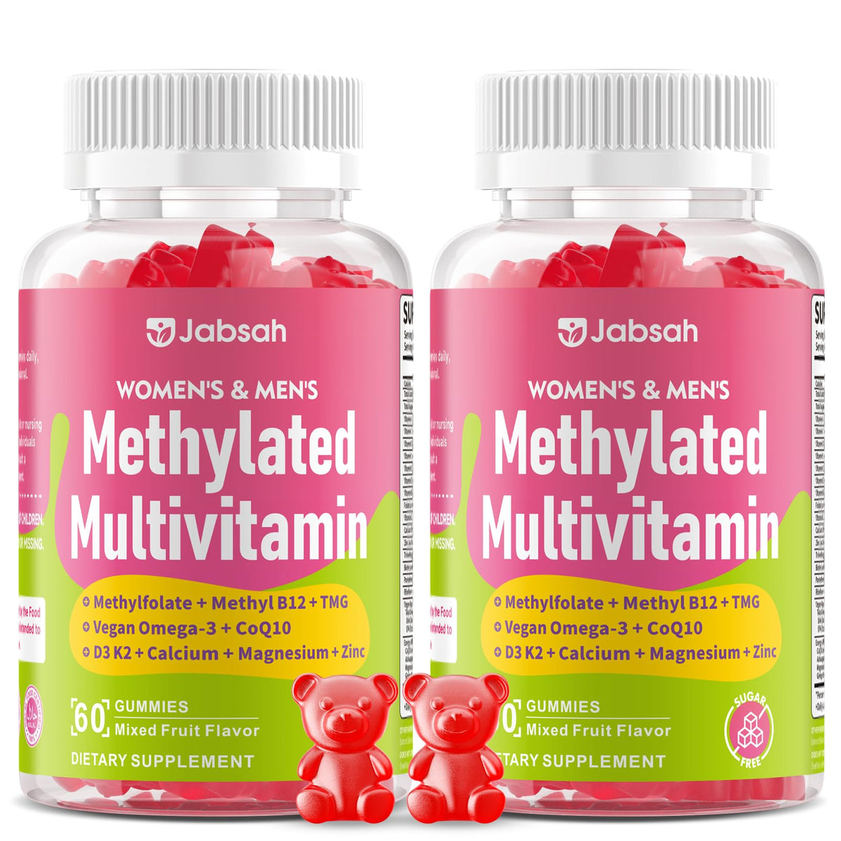 Gummies multivitamines Jabsah 120 gummies avec mélange de fruits