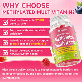 Gummies multivitamines Jabsah sur fond blanc