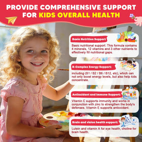 Gummies multivitamines JIANKYTZ avec étiquettes nutritionnelles