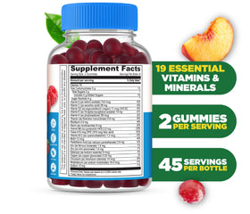 Gummies multivitamines Lifeable avec un goût de baies, vue de près