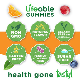 Gummies multivitaminés Lifeable, étiquette et ingrédients