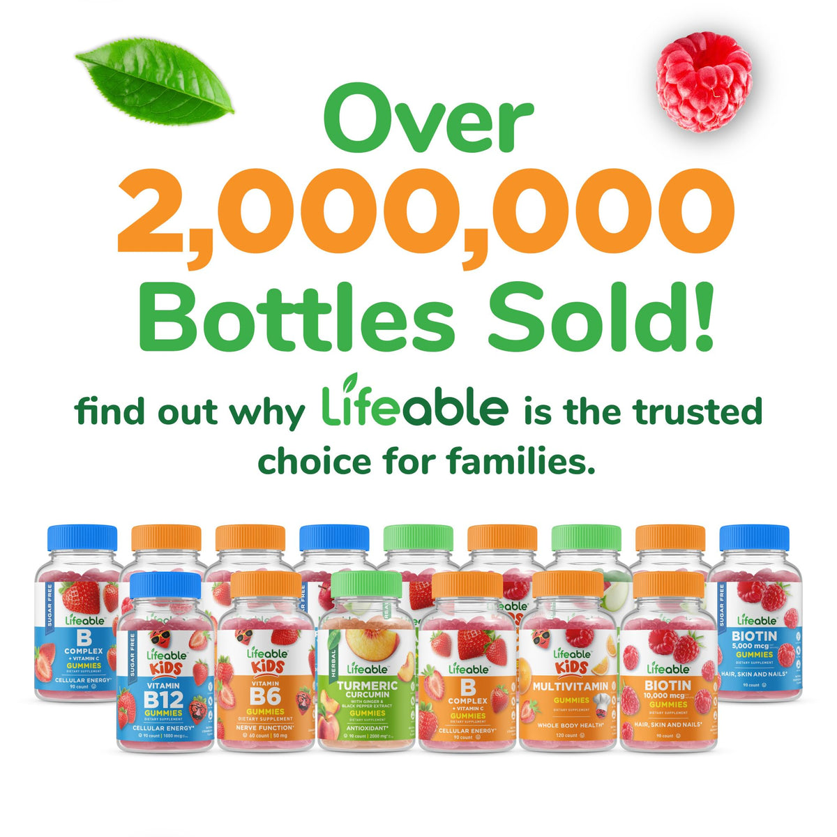 Gummies multivitaminés Lifeable, portion de 2 gummies