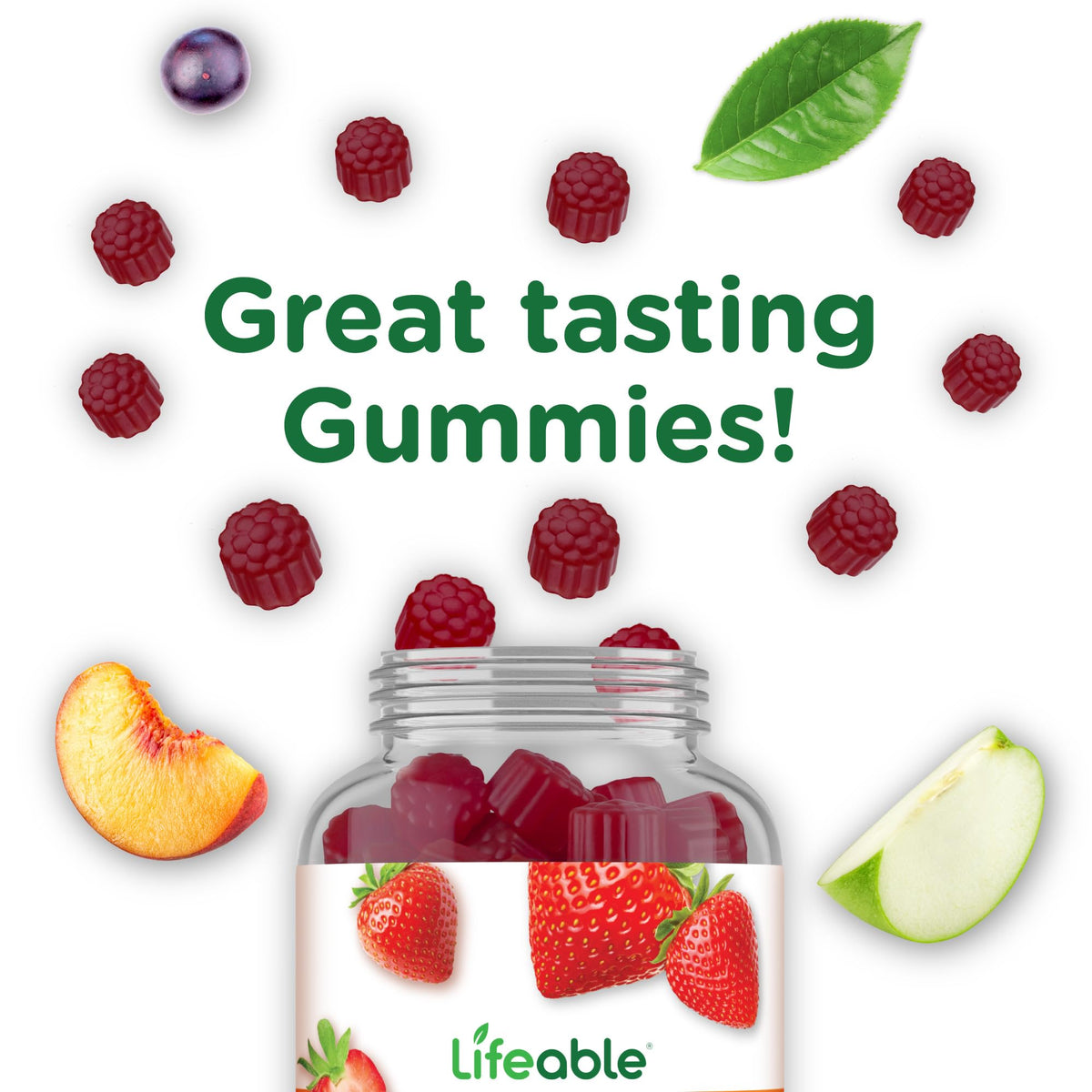 Gummies multivitamines Lifeable pour hommes, ingrédients naturels