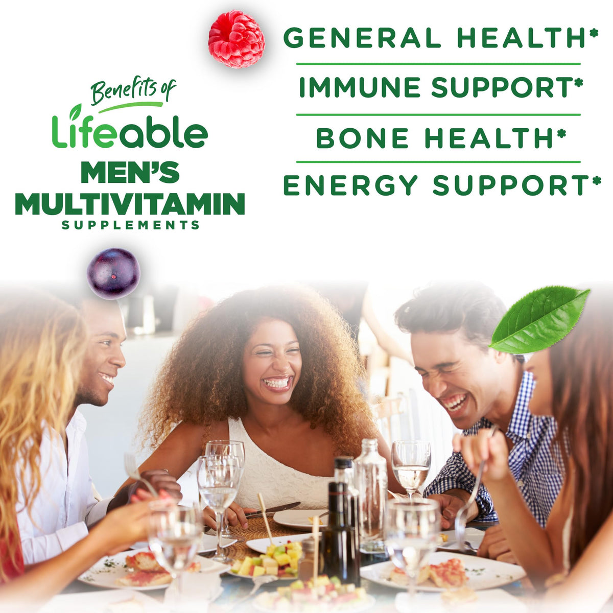 Gummies multivitamines Lifeable pour hommes, présentation des gummies