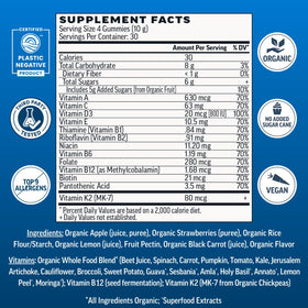 Gummies multivitamines Llama Naturals sur fond blanc