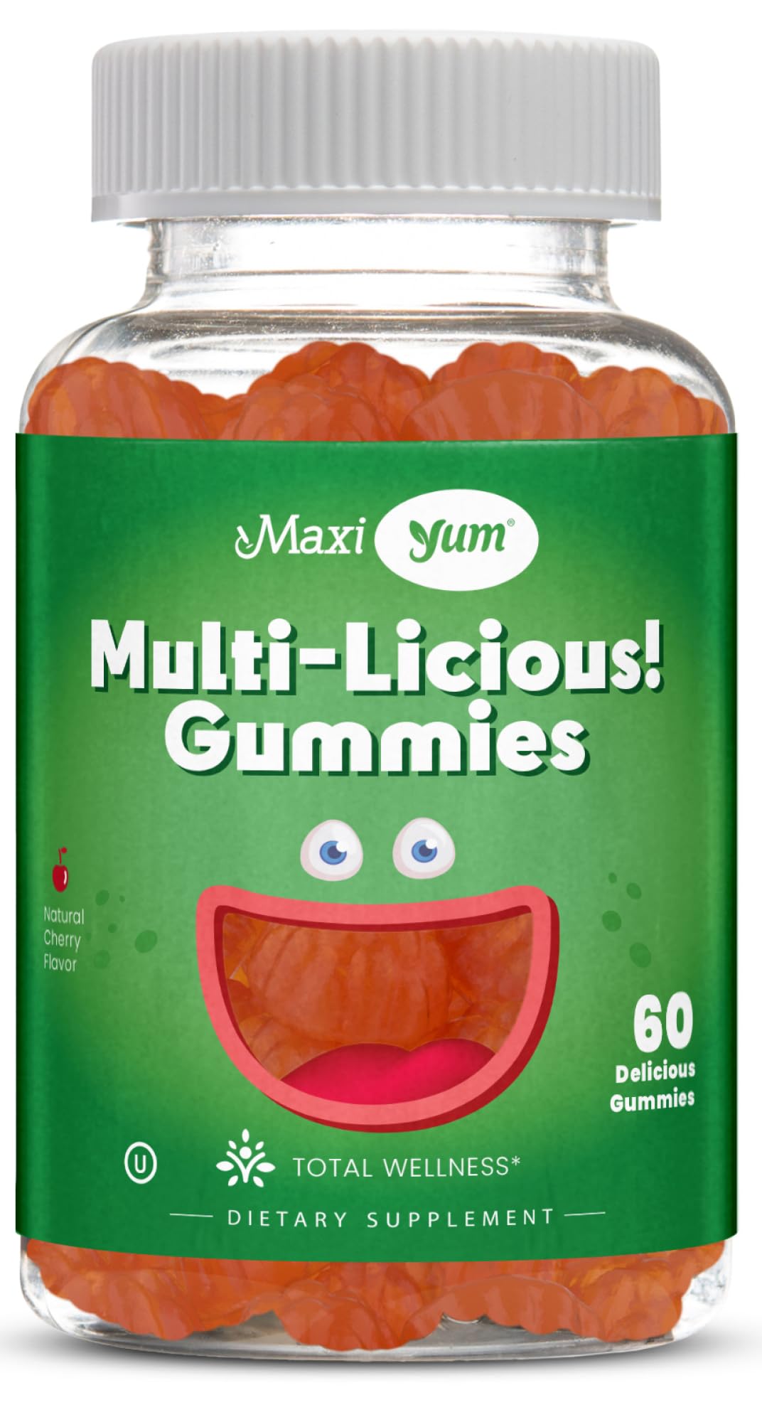Gummies multivitamines Maxi Health cerise en vue de face