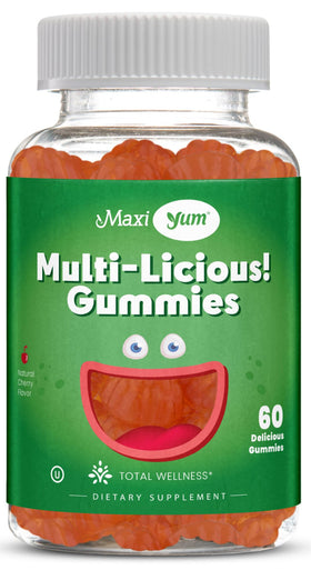 Gummies multivitamines Maxi Health cerise en vue de face