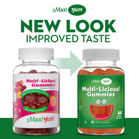 Gummies multivitamines Maxi Health dans un bol