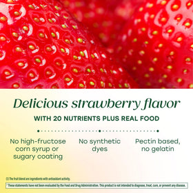 Gummies multivitamines MegaFood, texture et couleur de la gummy