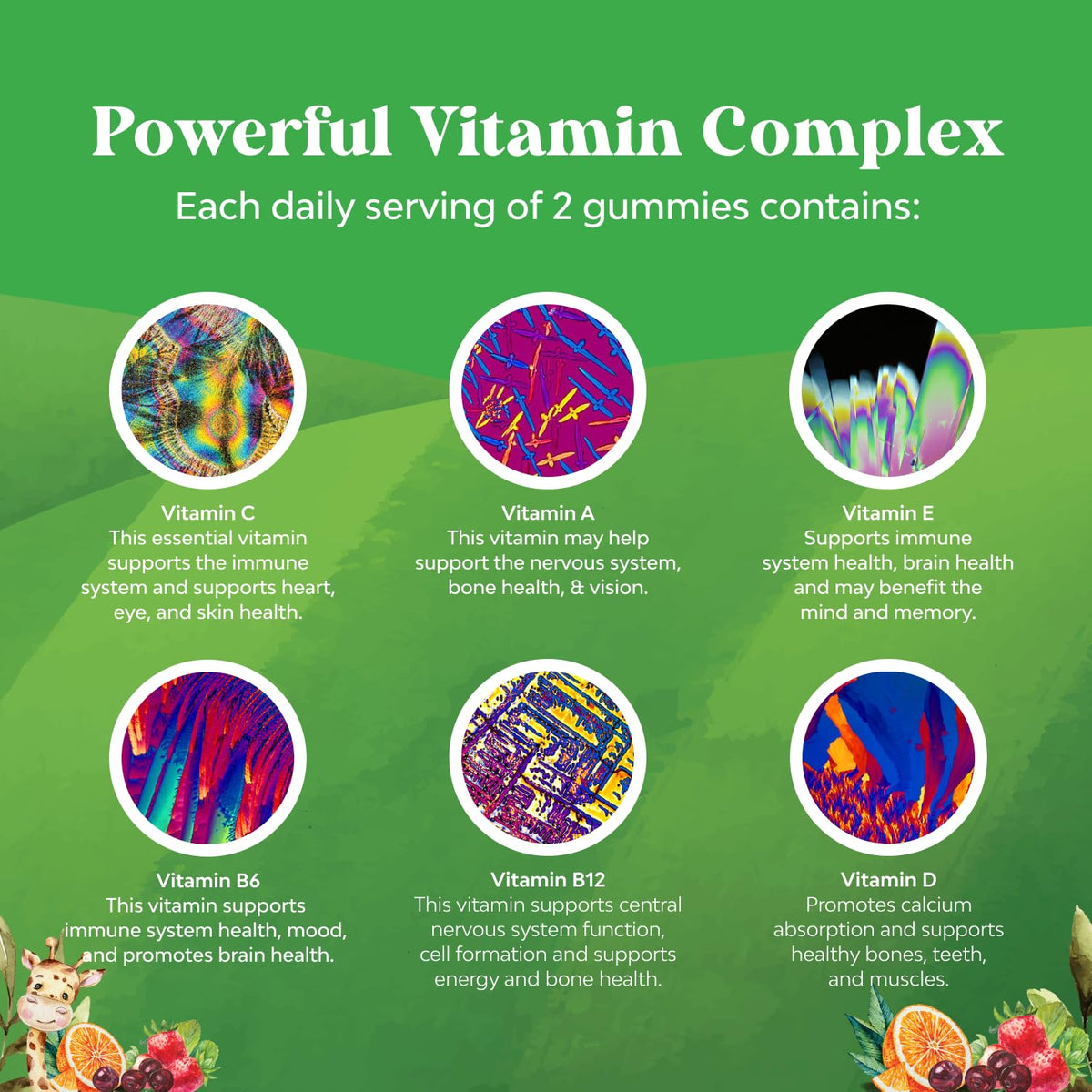 Gummies multivitamines Natures Craft pour enfants, présentation sur une table