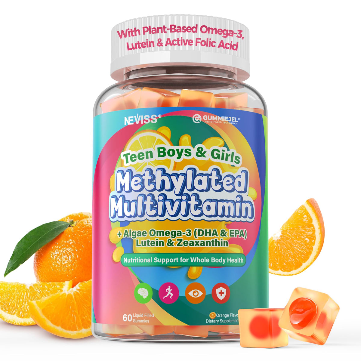 Gummies multivitaminés NEVISS pour adolescents, vue de face